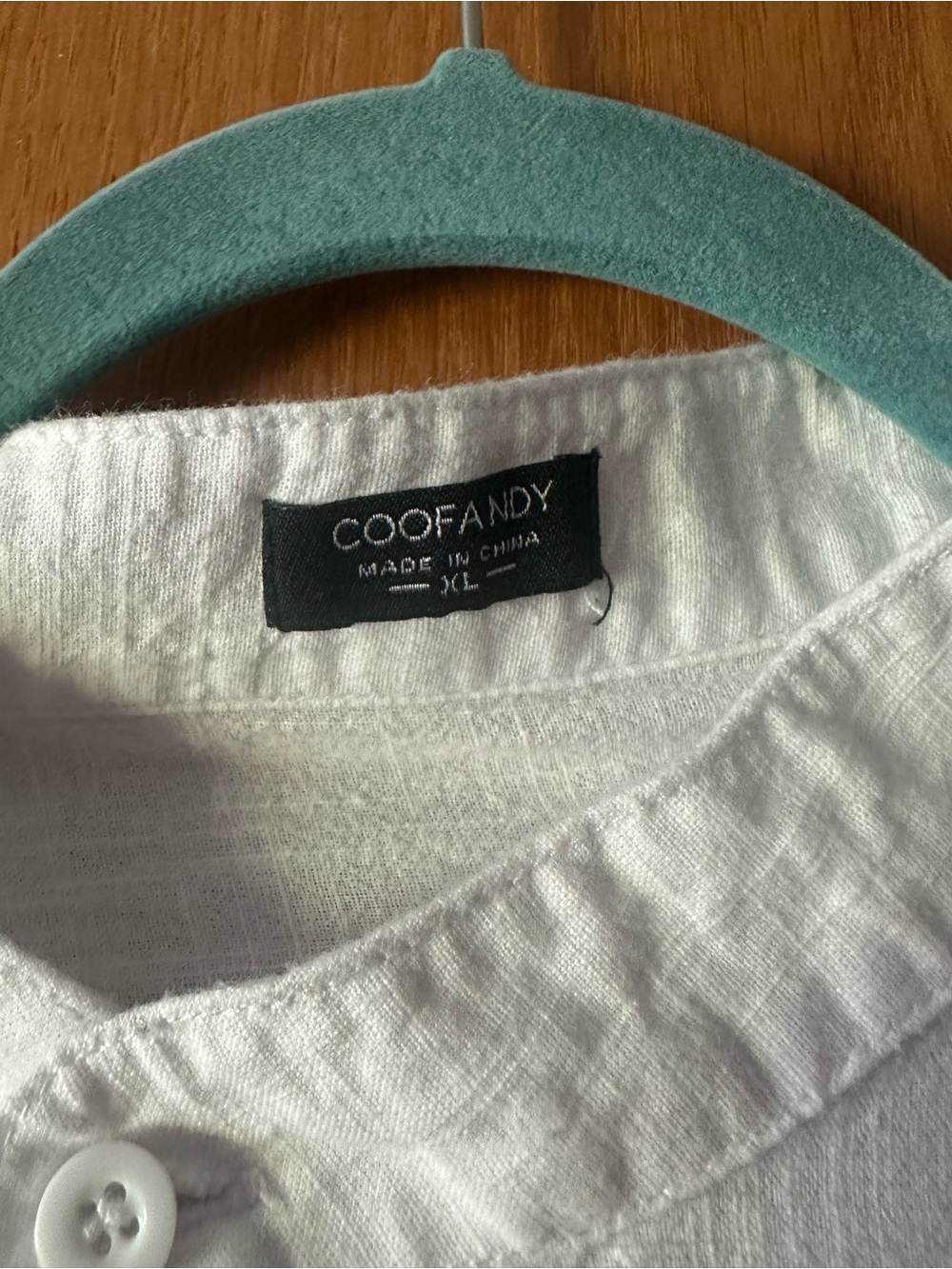 White linen Henley top - Picture 3 of 3